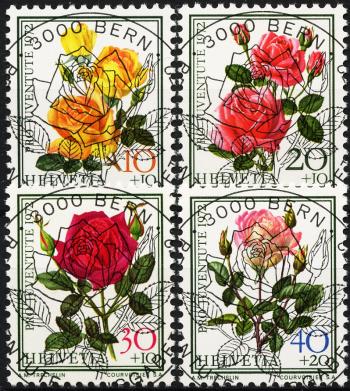 Briefmarken: J240-J243 - 1972 Pro Juventute, Rosen I