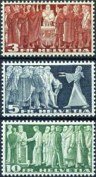 Briefmarken: 216v-218v - 1938 Symbolische Darstellungen